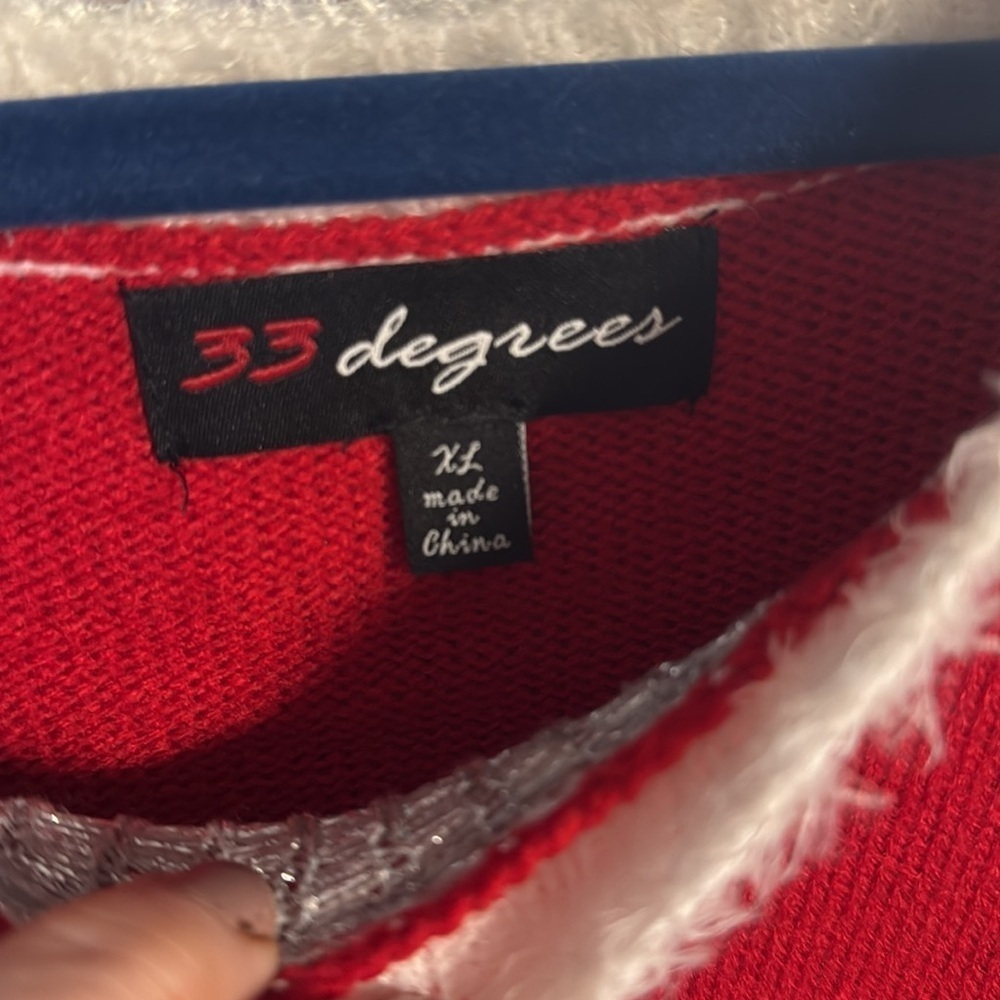 33 Degrees Ugly Christmas Sweater french bulldog women's size XL - Picture 3 of 7